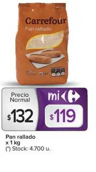 Carrefour Pan Rallado x 1kg oferta