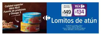 Carrefour Lomitos De Atún Al Natural En Aceite x 170g oferta