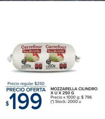 Carrefour Mozzarella Cilindro x 250g oferta