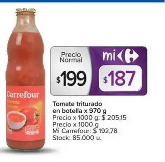 Carrefour Tomate Triturado En Botella x 970 g oferta