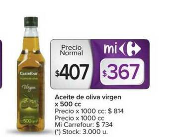 Carrefour Aceite De Oliva Virgen x 500 cc oferta