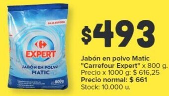 Carrefour Jabón en polvo Matic "Carrefour Expert" x 800 g. oferta