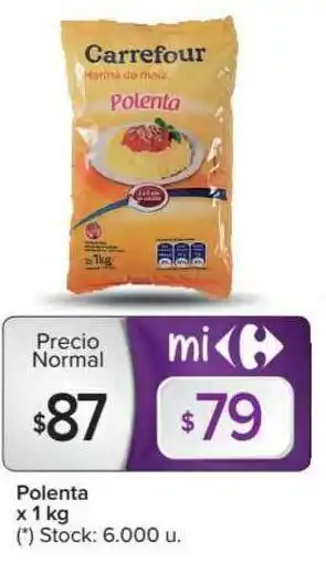 Carrefour Polenta x 1 kg oferta