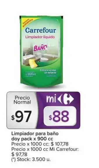 Carrefour Limpiador Para Baño Doy Pack x 900 cc oferta