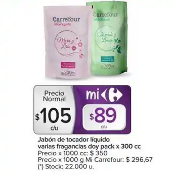 Carrefour Jabón De Tocador Líquido Varias Fragancias Doy Pack oferta