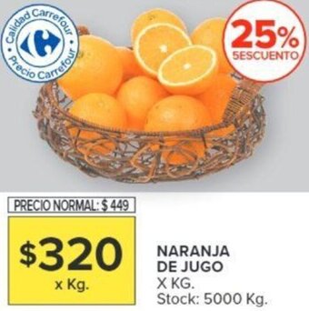 Carrefour NARANJA DE JUGO oferta