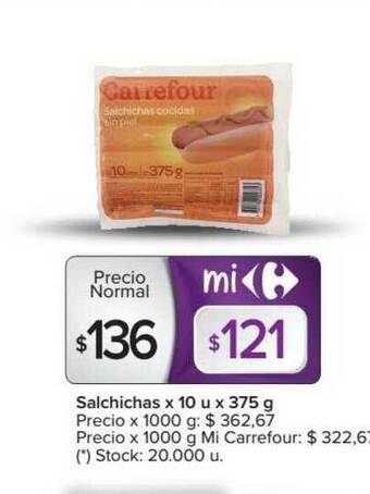 Carrefour Salchichas oferta