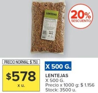 Carrefour LENTEJAS X 500 G. oferta