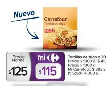 Carrefour Tortillas De Trigo x 30 oferta