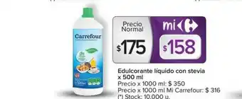 Carrefour Edulcorante Líquido Con Stevia x 500 ml oferta