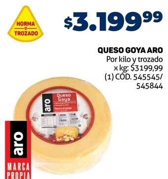 Makro QUESO GOYA ARO Por kilo v trozado oferta
