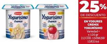 Makro EN YOGURES CREMIX YOGURÍSIMO Variedad. x 120 gr oferta
