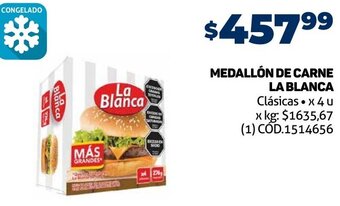 Makro MEDALLÓN DE CARNE LA BLANCA Clásicas x 4 U oferta