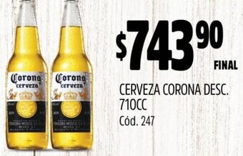 Supermercados Yaguar CERVEZA CORONA DESC. 710CC oferta