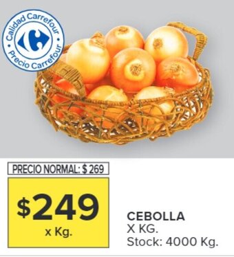 Carrefour Market CEBOLLA X KG. Stock: 4000 Kg. oferta