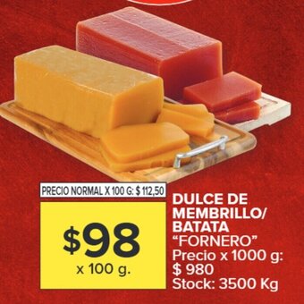 Carrefour Market DULCE DE MEMBRILLO/ BATATA "FORNERO" X 100G oferta