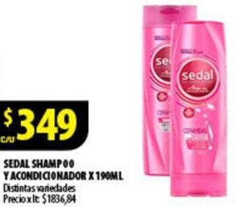 Punto Mayorista SEDAL SHAMPOO Y ACONDICIONADOR X 190ML oferta