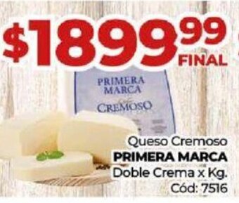 Diarco Queso Cremoso PRIMERA MARCA Doble Crema x Kg. Cód: 7516 oferta