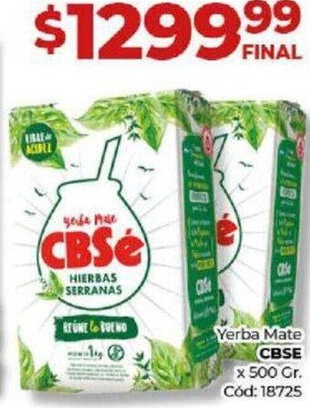 Diarco Yerba Mate CBSE X 500GR oferta