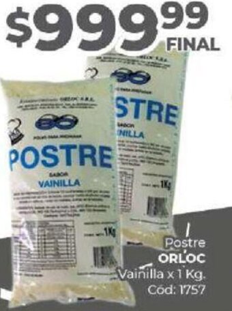 Diarco Postre ORLOC Vainilla x 1 Kg. Cód: 1757 oferta