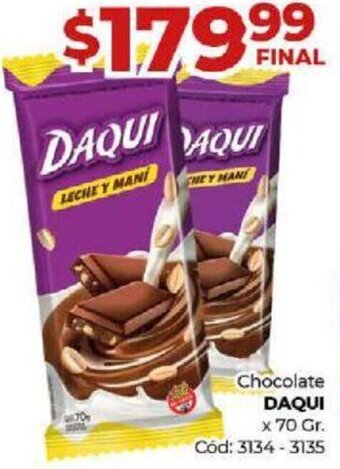 Diarco Chocolate DAQUI x 70 Gr. oferta