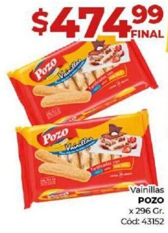 Diarco Vainillas POZO x 296 Gr. Cód: 43152 oferta