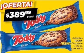 Diarco Galletitas TODDY Chips De Chocolate x 126gr oferta