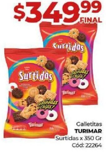 Diarco Galletitas TURIMAR Surtidas x 350 Gr Cód: 22264 oferta