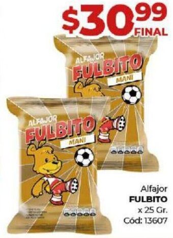 Diarco Alfajor FULBITO x 25 Gr. Cód: 13607 oferta