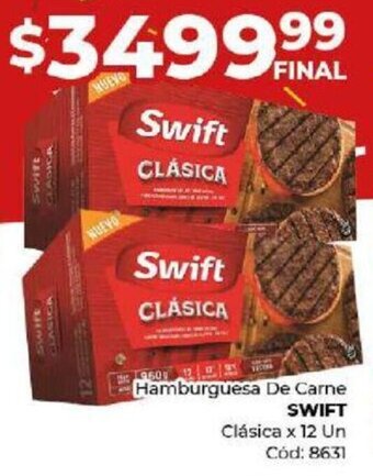 Diarco Hamburguesa De Carne SWIFT Clásica x 12 Un Cód: 8631 oferta