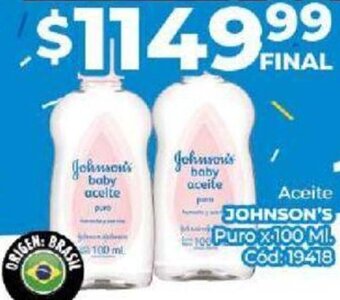 Diarco Aceite JOHNSON'S Puro x 100 ML oferta
