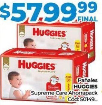 Diarco Pañales HUGGIES Supreme Care Ahorrapack Cód: 50149... oferta