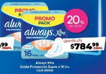 Diarco Always Xtra Doble Protección Suave x 16 Un. Cód: 59919 oferta