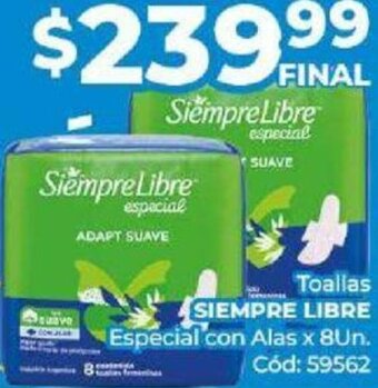 Diarco Toallas SIEMPRE LIBRE Especial con Alas x 8Un. oferta