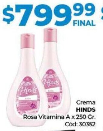 Diarco Crema HINDS Rosa Vitamina A x 250 Gr. Cód: 30352 oferta