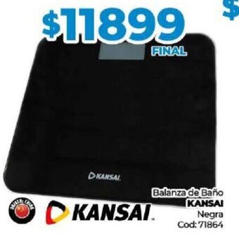 Diarco Balanza de Baño KANSAI Negra Cod:71864 oferta