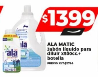 Supermayorista Vital ALA MATIC Jabón líquido para diluir x 500cc.+ botella oferta
