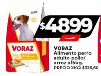 Supermayorista Vital VORAZ Alimento perro adulto pollo/ arroz x 15kg. oferta