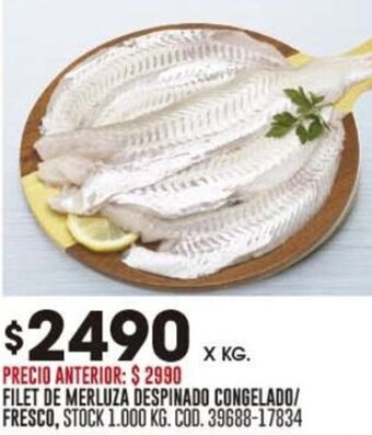 Coto FILET DE MERLUZA DESPINADO CONGELADO/ FRESCO, X KG. oferta