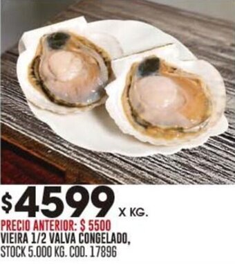 Coto VIEIRA 1/2 VALVA CONGELADO, X KG. oferta