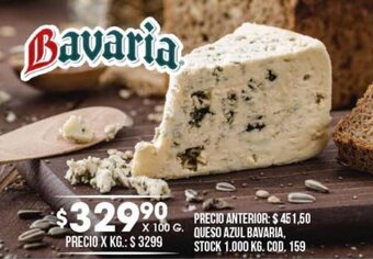Coto QUESO AZUL BAVARIA, X 100 G. oferta
