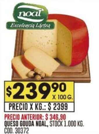 Coto QUESO GOUDA NOAL, X 100 G. oferta