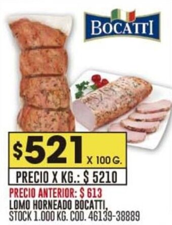 Coto LOMO HORNEADO BOCATTI, X 100 G. oferta