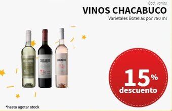 Atlas Hipermayorista VINOS CHACABUCO Varietales Botellas por 750 ml oferta