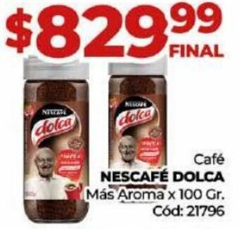 Diarco Café NESCAFÉ DOLCA Más Aroma x 100 Gr. oferta