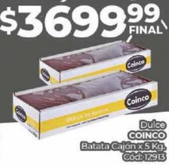 Diarco Dulce COINCO Batata Cajón x 5 Kg. Cod: 12913 oferta