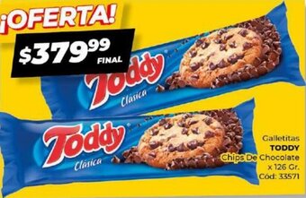 Diarco Galletitas TODDY Chips De Chocolate x 126gr oferta
