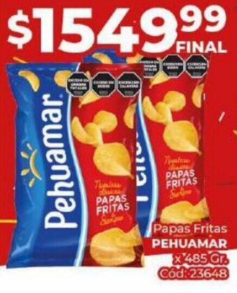 Diarco Papas Fritas PEHUAMAR x 485gr oferta