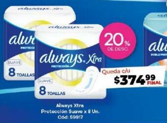 Diarco Always Xtra Protección Suave x 8 Un. Cód: 59917 oferta