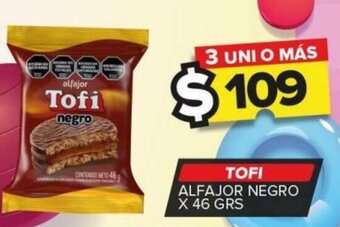 TOFI ALFAJOR NEGRO X 46 GRS